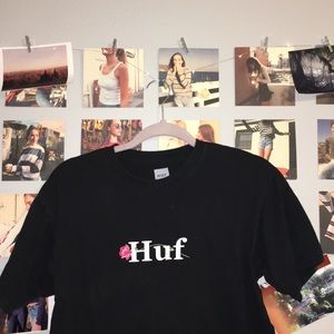huf world wide shirt . short sleeve